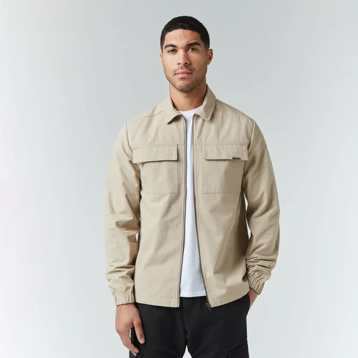 Closure London Smart Utility Overshirt Sand Men Overshirts