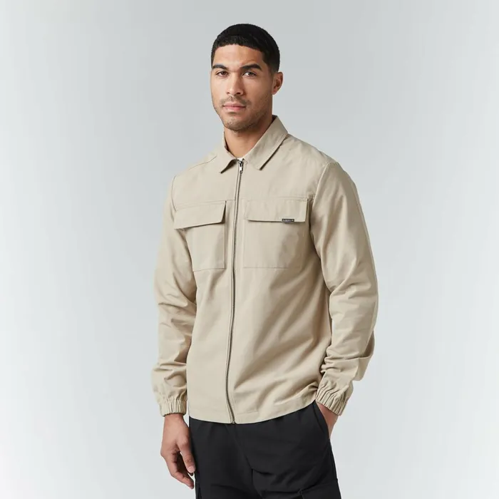 Closure London Smart Utility Overshirt Sand Men Overshirts