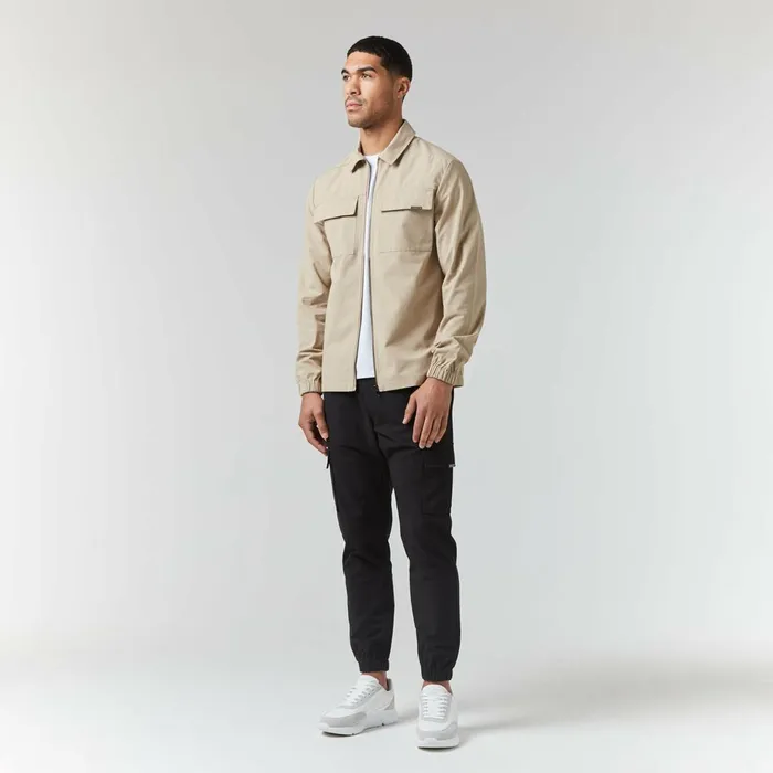 Closure London Smart Utility Overshirt Sand Men Overshirts