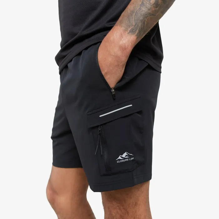 Closure London Tech Cargo Performance Short Black Men Shorts
