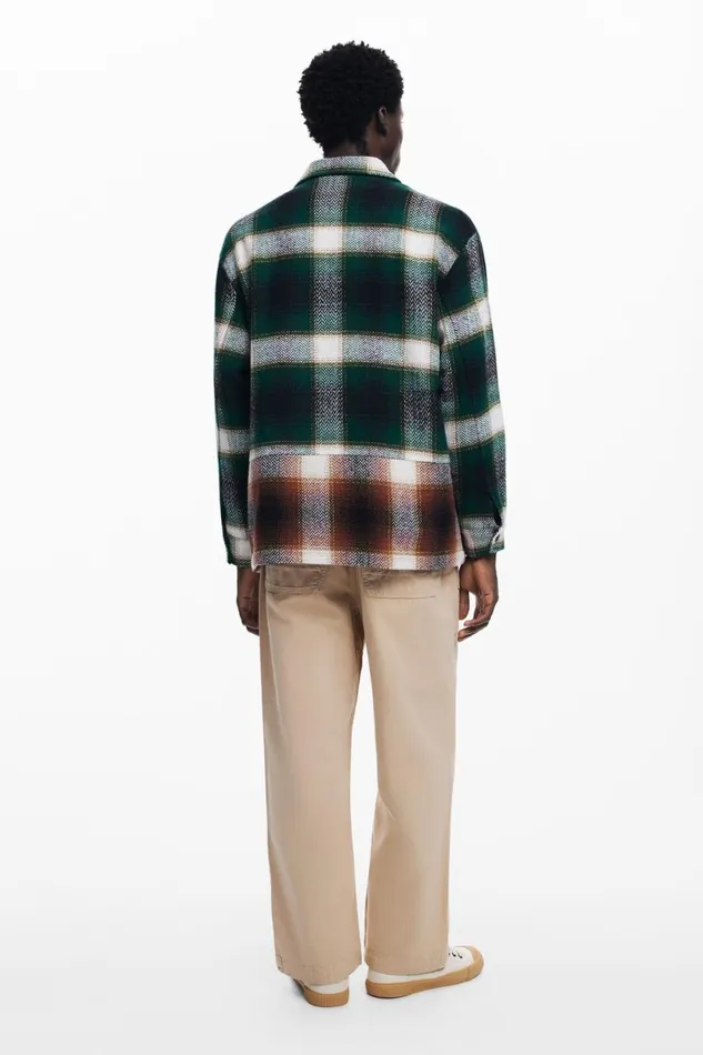 Coats And Jackets Men Desigual Lumberjack Shirt Green