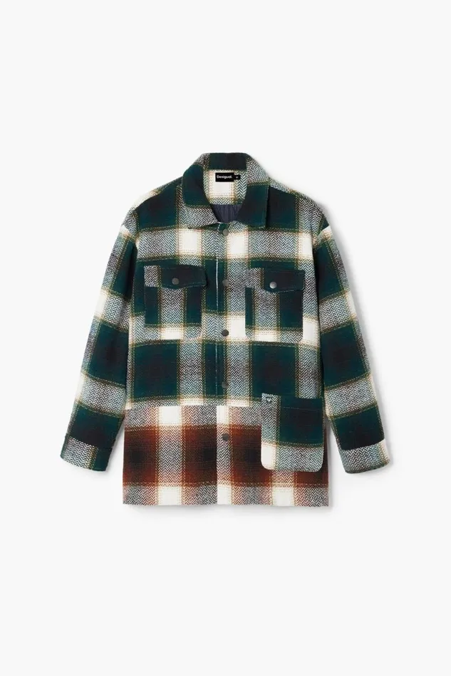 Coats And Jackets Men Desigual Lumberjack Shirt Green