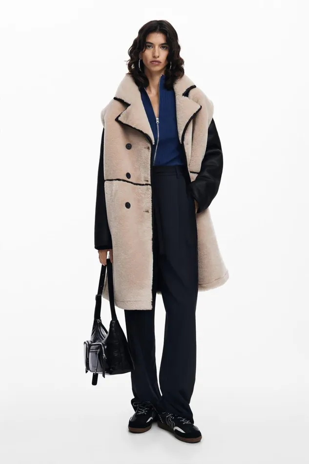 Coats And Jackets Women Desigual Detachable Coat Brown