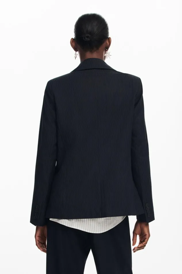 Coats And Jackets Women Desigual Hybrid Trucker Blazer Blue
