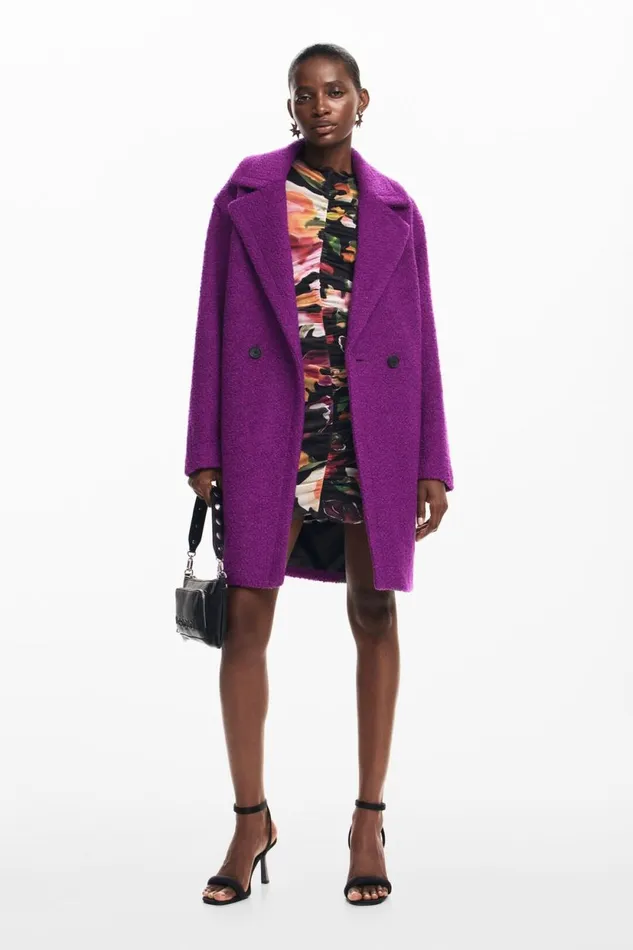 Coats And Jackets Women Desigual Long Coat Red