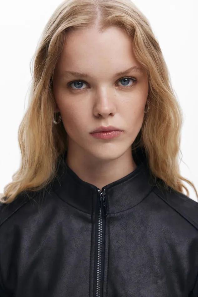 Coats And Jackets Women Desigual Slim Biker Jacket Black