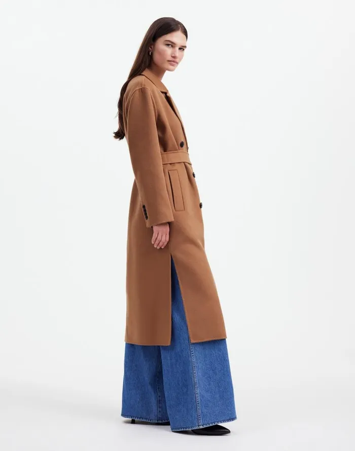 Coats Jackets Women Madewell DoubleFaced Brushed Long Coat Rich Camel