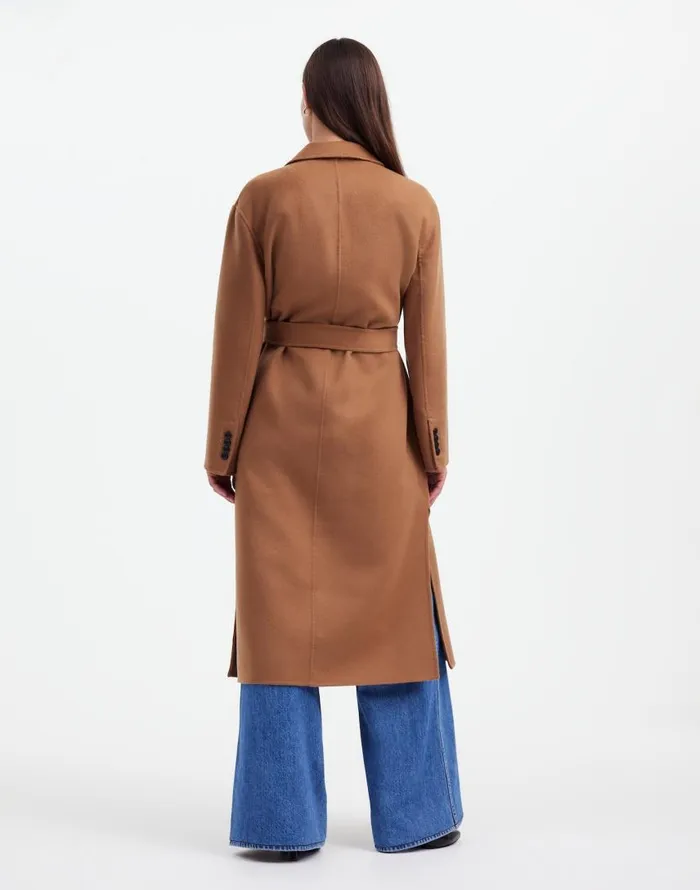 Coats Jackets Women Madewell DoubleFaced Brushed Long Coat Rich Camel