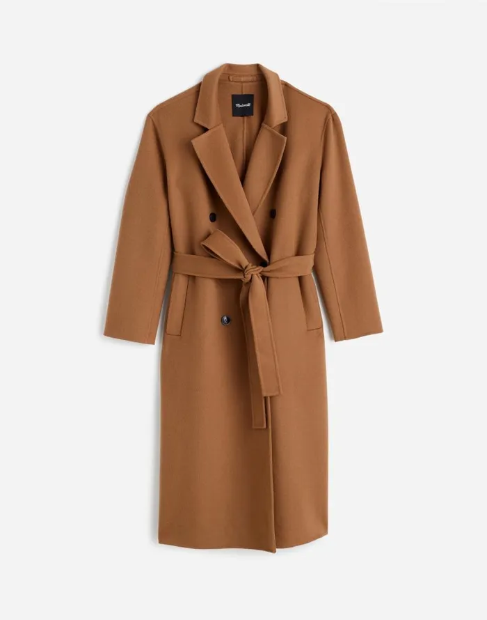 Coats Jackets Women Madewell DoubleFaced Brushed Long Coat Rich Camel