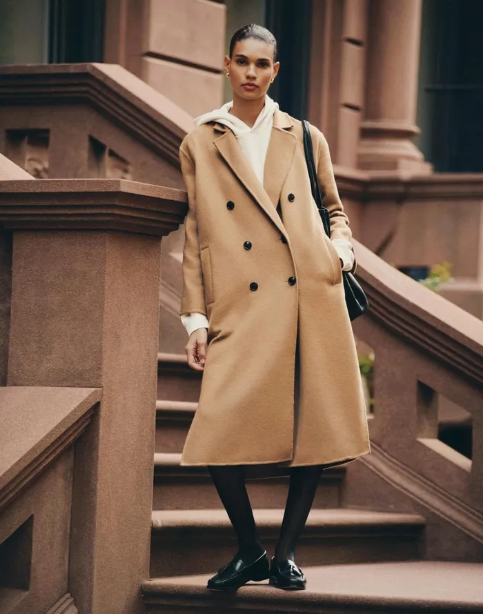 Coats Jackets Women Madewell DoubleFaced Brushed Long Coat Rich Camel