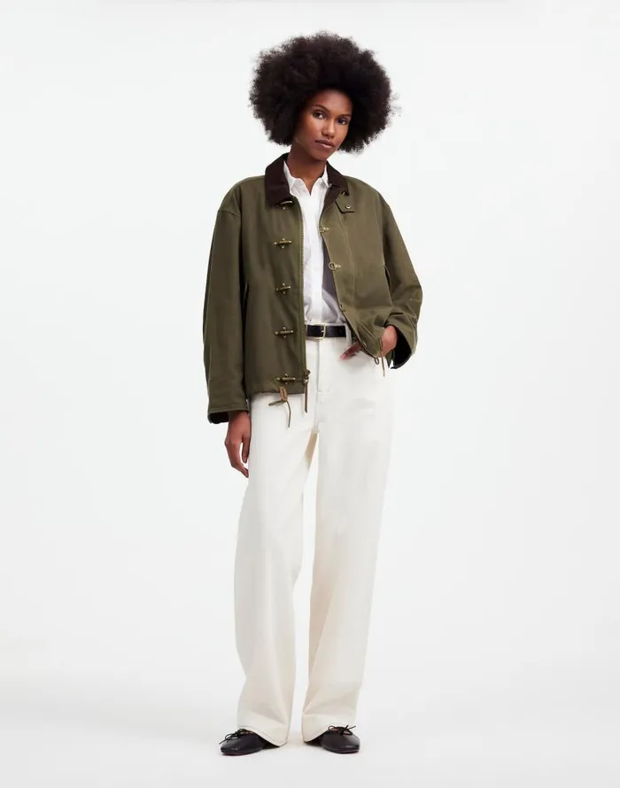 Coats Jackets Women Madewell Madewell X Alpha Industries Waxed Cotton Car Coat Cargo Olive Coats Jackets Women Madewell Madewell X Alpha Industries Waxed Cotton Car Coat Cargo Olive