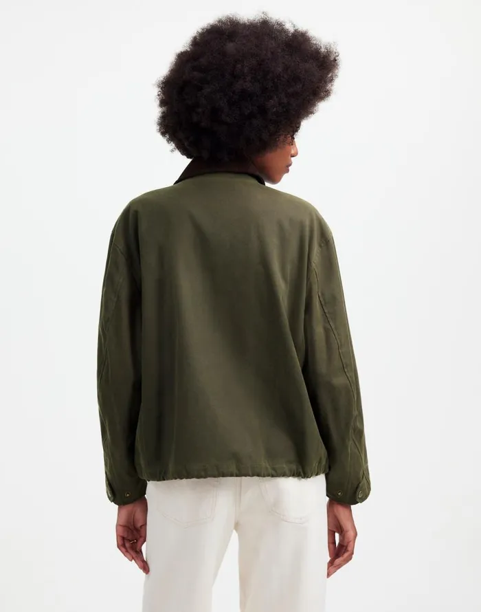 Coats Jackets Women Madewell Madewell X Alpha Industries Waxed Cotton Car Coat Cargo Olive