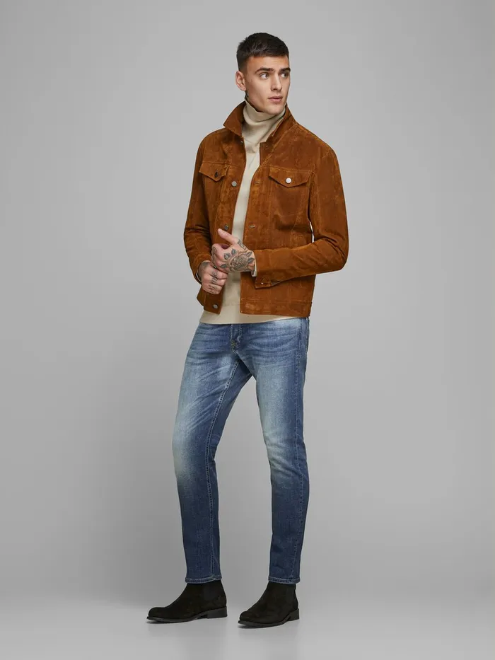 Comfort Jeans JACK and JONES Mens MIKE ORIGINAL GE 616 COMFORT FIT JEANS Blue Blue Denim