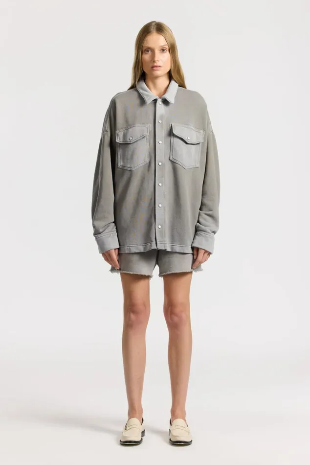 COTTON CITIZEN Boston Buttondown Vintage Cement Women Shirts COTTON CITIZEN Boston Buttondown Vintage Cement Women Shirts