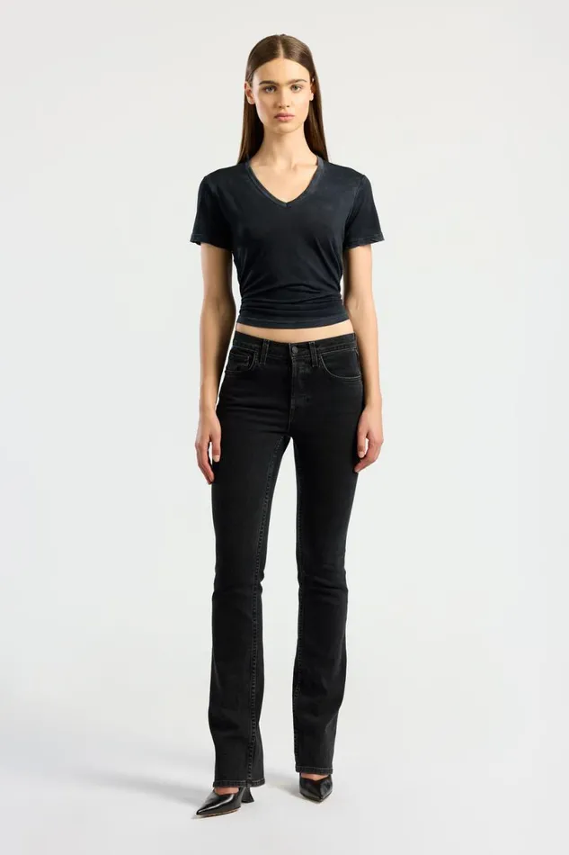 COTTON CITIZEN Standard VNeck Tee Vintage Black Women Tees COTTON CITIZEN Standard VNeck Tee Vintage Black Women Tees