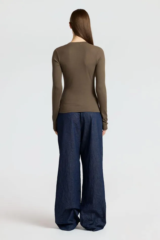 COTTON CITIZEN Verona Henley Fossil Women Shirts COTTON CITIZEN Verona Henley Fossil Women Shirts