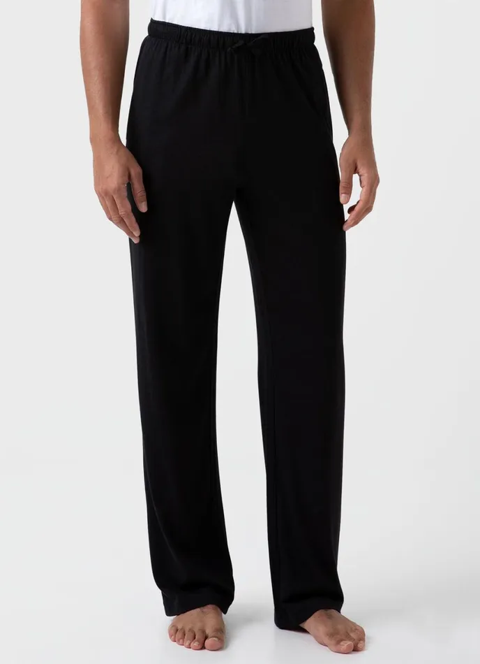 Cotton Modal Lounge Pant Black Men SUNSPEL Loungewear and Sleepwear