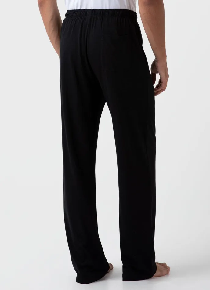 Cotton Modal Lounge Pant Black Men SUNSPEL Loungewear and Sleepwear