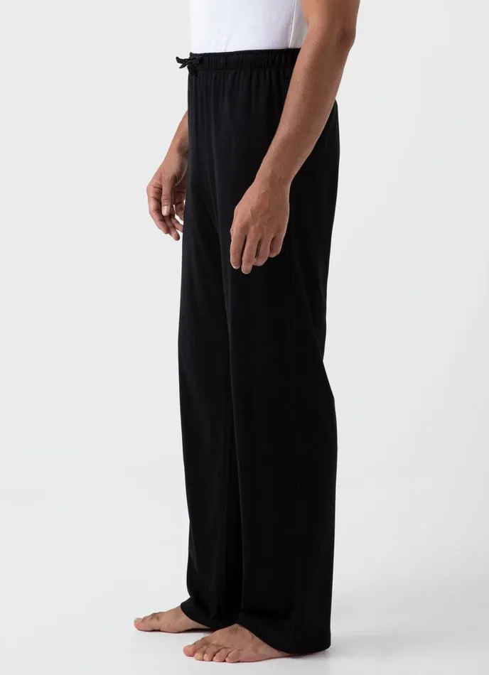 Cotton Modal Lounge Pant Black Men SUNSPEL Loungewear and Sleepwear