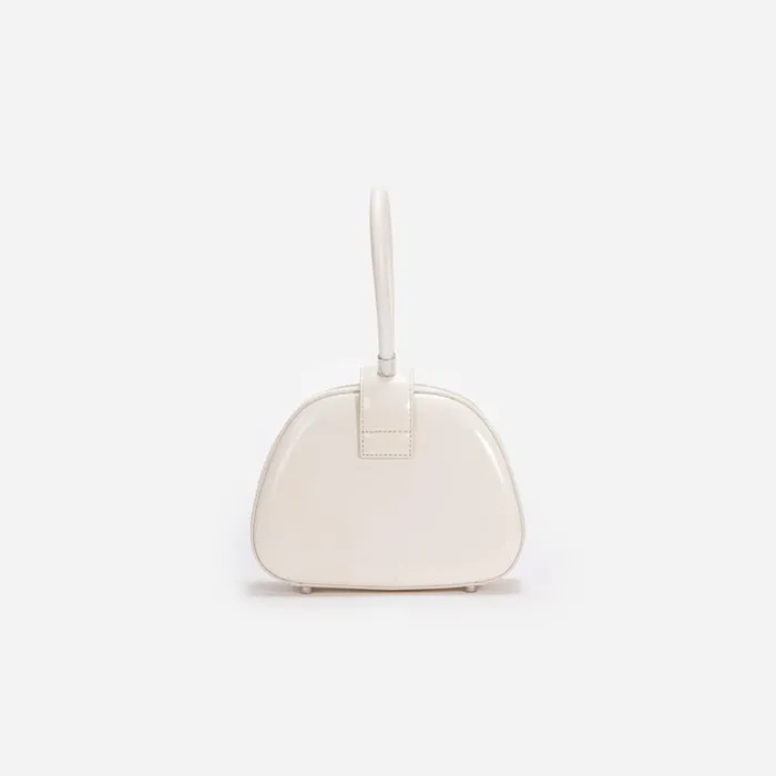Cream Leather Top Handle Mini Bag Women Self Portrait Mini Cream Leather Top Handle Mini Bag Women Self Portrait Mini