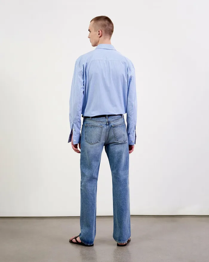 CRISTOBAL SHIRT Bluewhite Stripe Men Nili Lotan Shirts