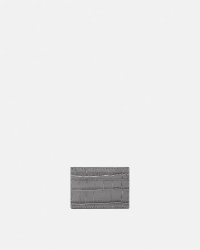 CrocEffect Greca Goddess Card Holder Gray Women Versace Wallets