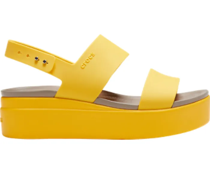 Crocs Brooklyn Low Wedge Canary Canary Women Wedges Crocs