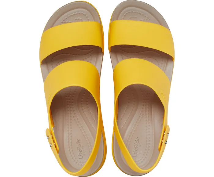 Crocs Brooklyn Low Wedge Canary Canary Women Wedges Crocs