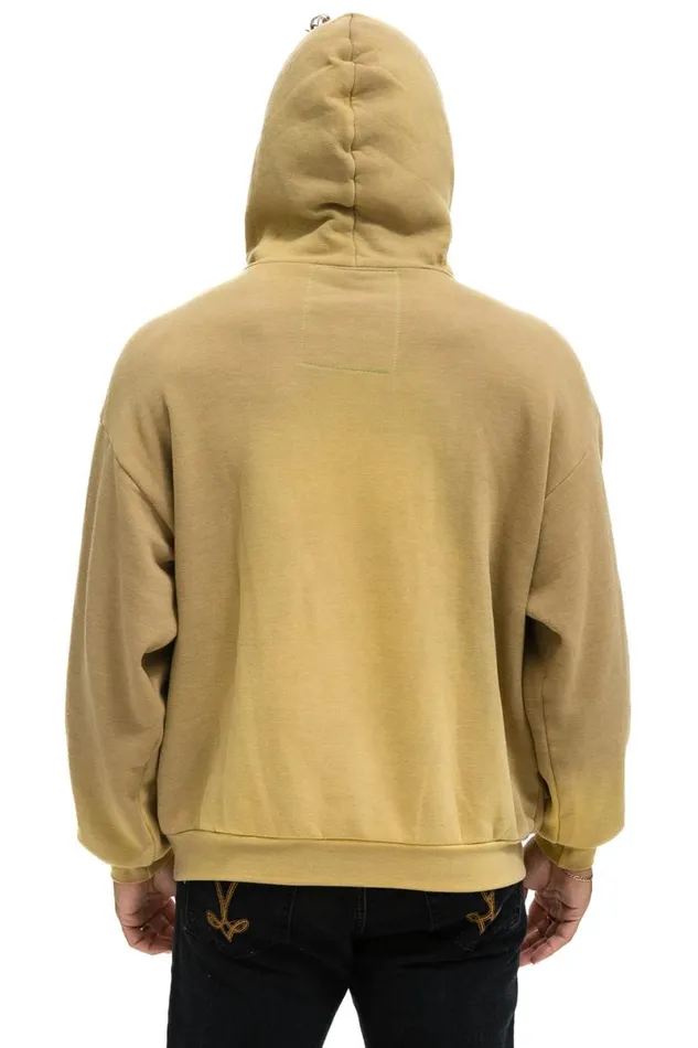 Cross Stripe Relaxed Pullover Hoodie 8211 Faded Tan WomenMen Aviator Nation Hoodies