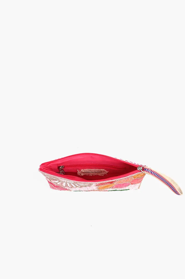 Crossbody Bags Women America and Beyond Summer Garden Embellished Top Zip Clutch