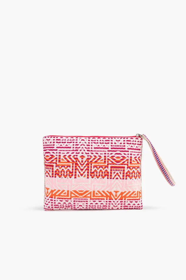 Crossbody Bags Women America and Beyond Summer Garden Embellished Top Zip Clutch