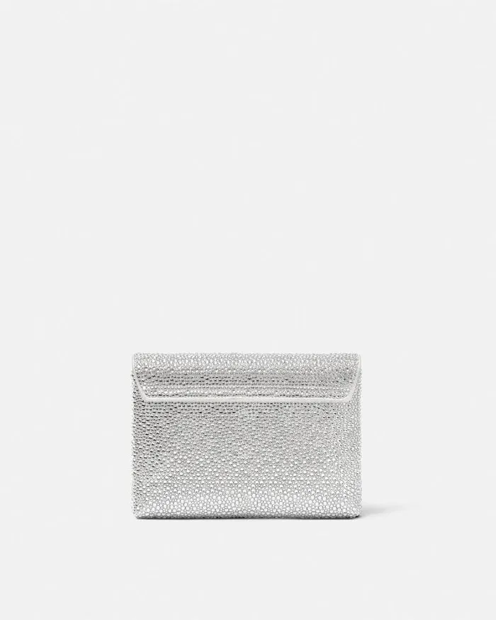 Crystal La Medusa Envelope Clutch White Women Versace Shoulder and Crossbody
