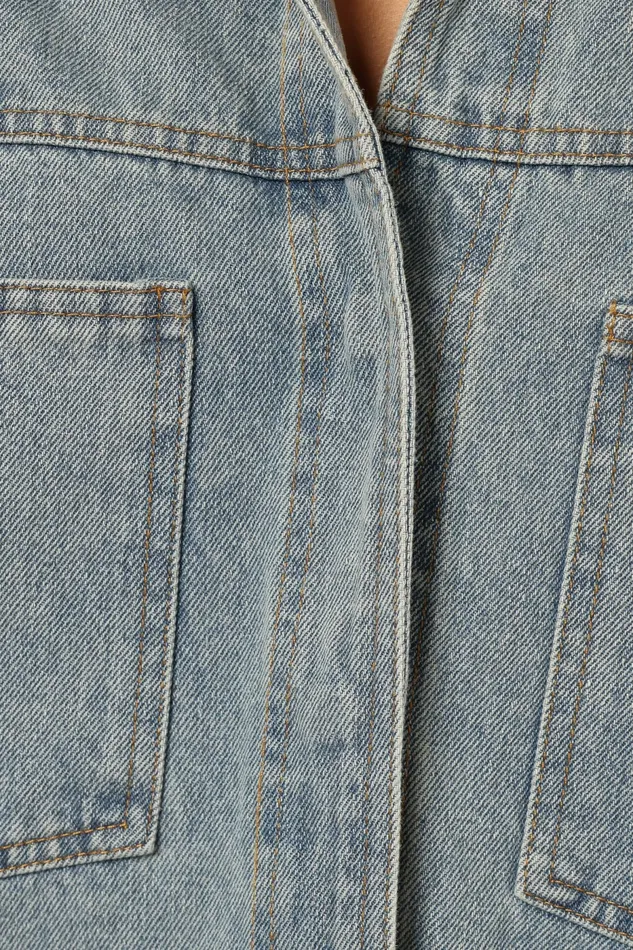 Denim Cassie Oversized Denim Shacket Blue Petal and Pup Women