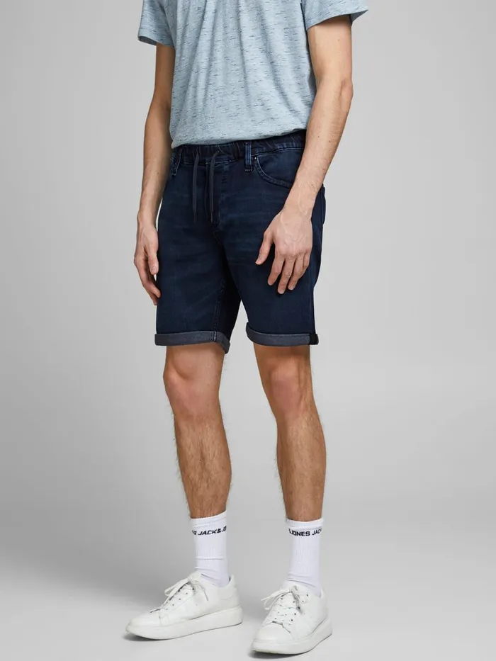 Denim Shorts JACK and JONES Mens RICK DASH INDIGO KNIT DENIM SHORTS Blue Blue Denim Gift for Friend Denim Shorts JACK and JONES Mens RICK DASH INDIGO KNIT DENIM SHORTS Blue Blue Denim Gift for Friend