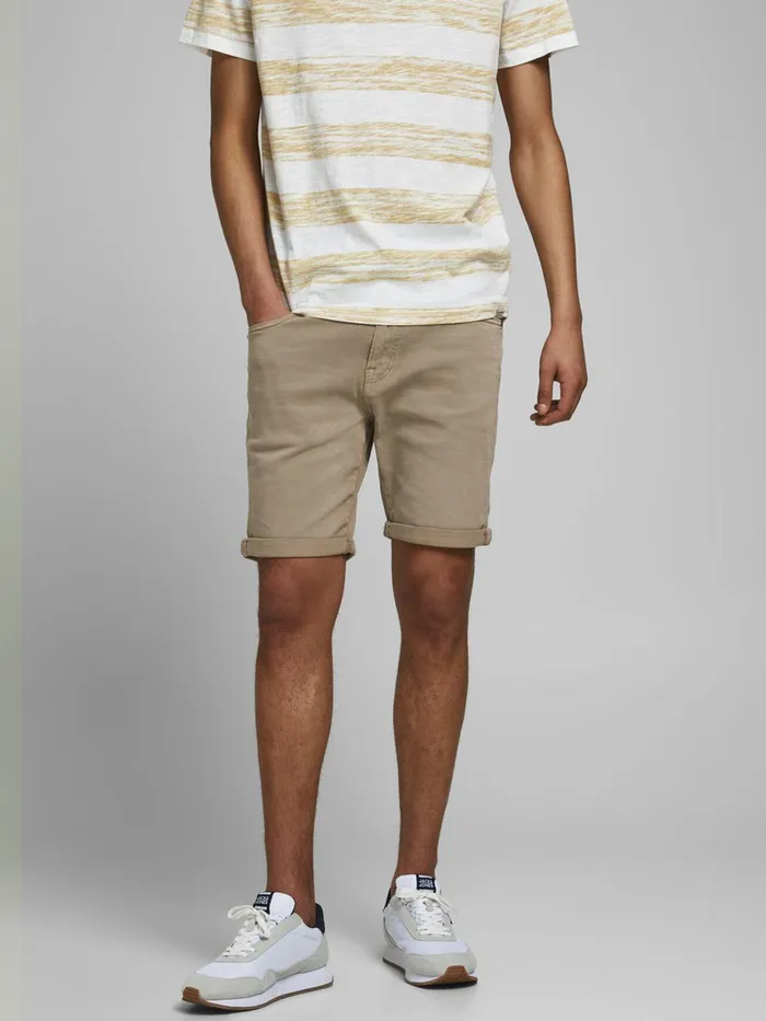 Denim Shorts JACK and JONES Mens RICK ICON AMA DENIM SHORTS Beige Crockery Casaul Denim Shorts JACK and JONES Mens RICK ICON AMA DENIM SHORTS Beige Crockery Casaul