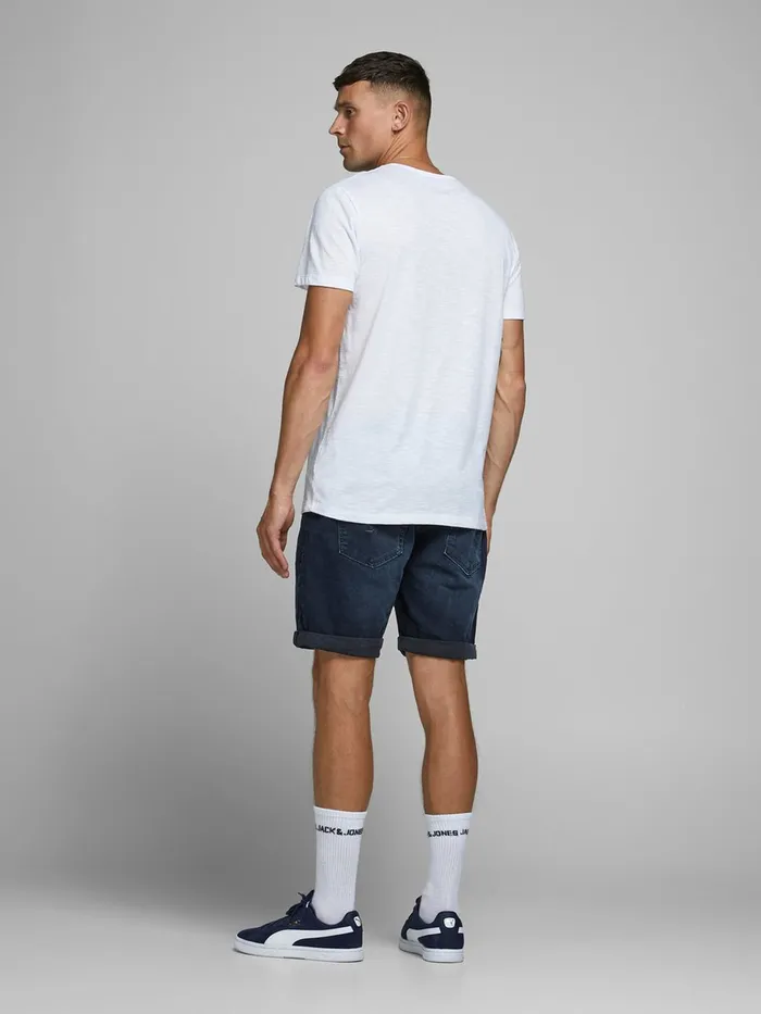 Denim Shorts JACK and JONES Mens RICK ORIGINAL AGI 004 DENIM SHORTS Blue Blue Denim For Sale