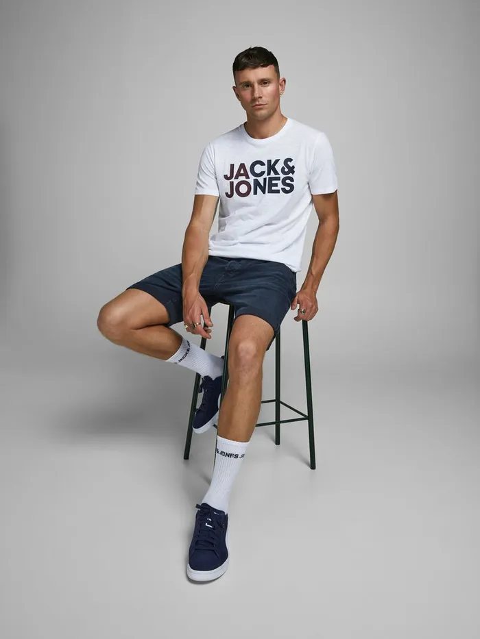 Denim Shorts JACK and JONES Mens RICK ORIGINAL AGI 004 DENIM SHORTS Blue Blue Denim For Sale