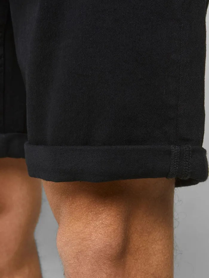 Denim Shorts JACK and JONES Mens RICK ORIGINAL NA 029 DENIM SHORTS Black Black Denim Cheap On Sale