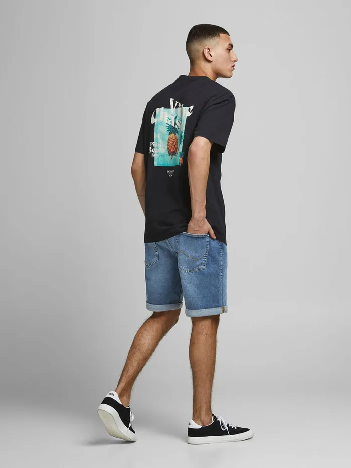 Denim Shorts JACK and JONES Mens RICK ORIGINAL NA 031 DENIM SHORTS Blue Blue Denim Cheap On Sale