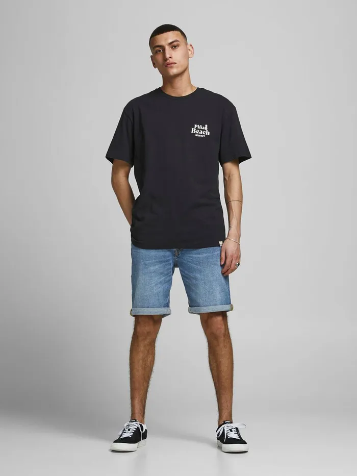 Denim Shorts JACK and JONES Mens RICK ORIGINAL NA 031 DENIM SHORTS Blue Blue Denim Cheap On Sale