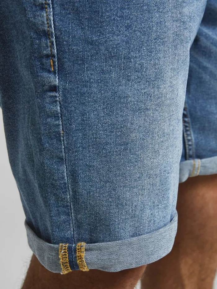 Denim Shorts JACK and JONES Mens RICK ORIGINAL NA 031 DENIM SHORTS Blue Blue Denim Cheap On Sale