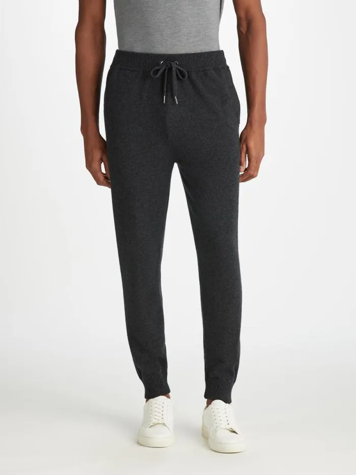 Derek Rose Casual Pants Men Track Pants Finley Cashmere Charcoal