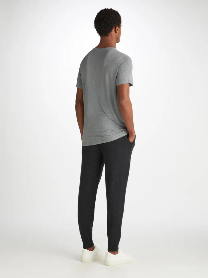 Derek Rose Casual Pants Men Track Pants Finley Cashmere Charcoal