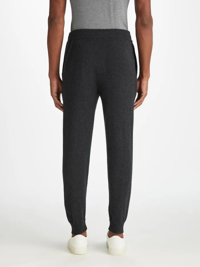 Derek Rose Casual Pants Men Track Pants Finley Cashmere Charcoal