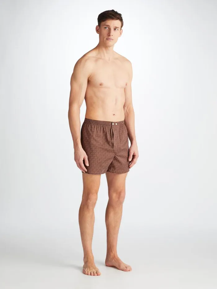 Derek Rose Classic Fit Boxer Shorts Men Classic Fit Boxers Ledbury 72 Cotton Batiste Burgundy