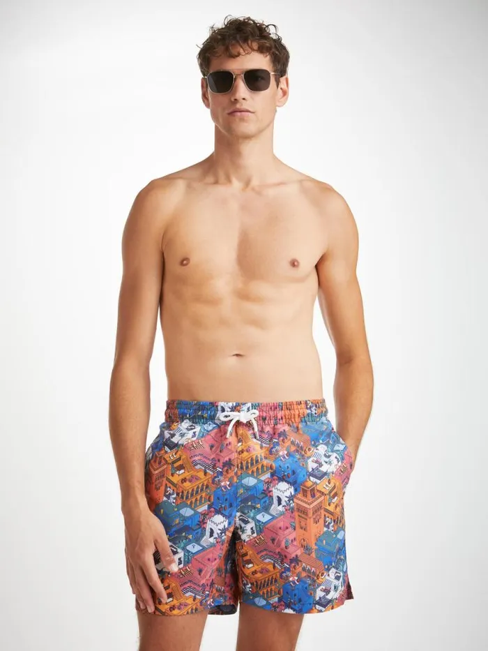 Derek Rose Classic Fit Swim Shorts Men Swim Shorts Maui 60 Multi