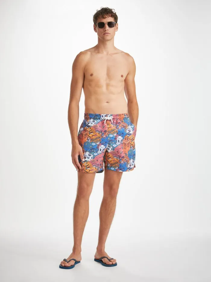 Derek Rose Classic Fit Swim Shorts Men Swim Shorts Maui 60 Multi