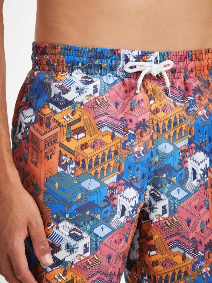 Derek Rose Classic Fit Swim Shorts Men Swim Shorts Maui 60 Multi