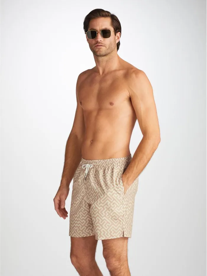 Derek Rose Classic Fit Swim Shorts Men Swim Shorts Tropez 16 Sand