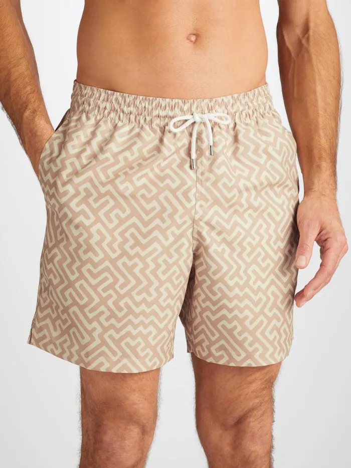 Derek Rose Classic Fit Swim Shorts Men Swim Shorts Tropez 16 Sand